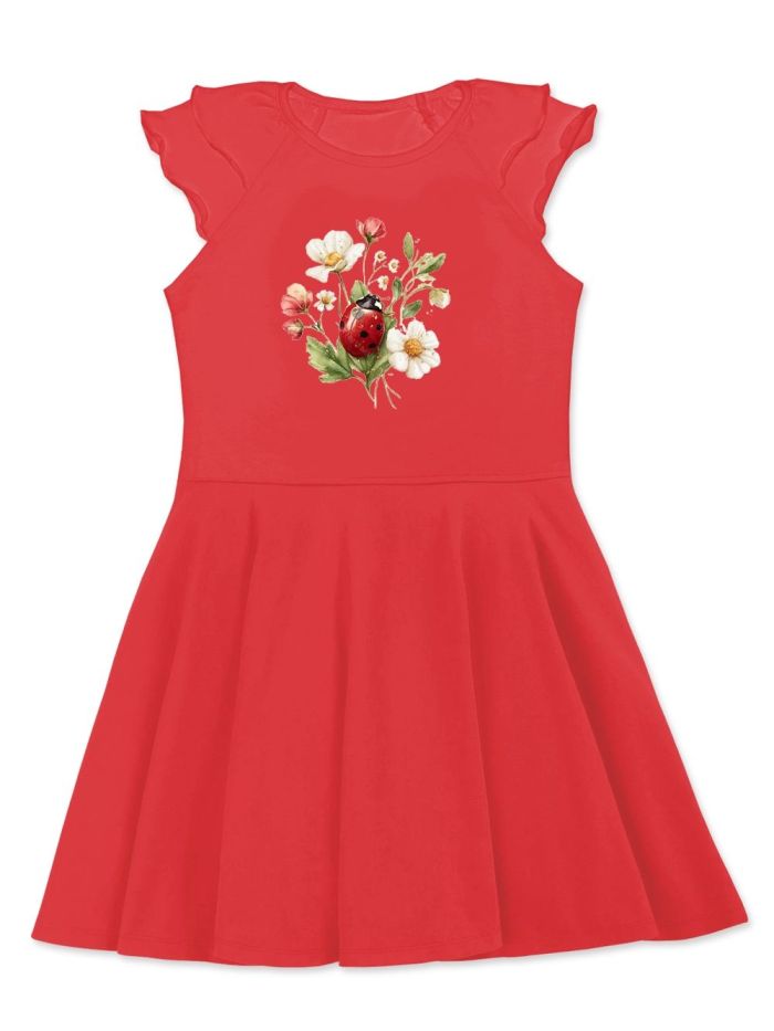 Dievčenské šaty  LADY BIRDS s krátkym rukávom