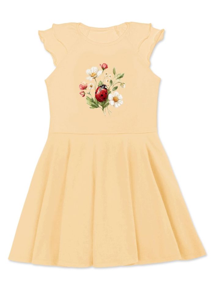 Dievčenské šaty  LADY BIRDS s krátkym rukávom