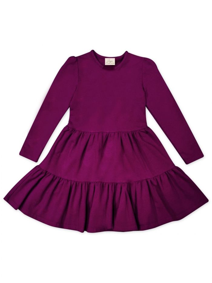 Dievčenské šaty s volánmi MISSY s dlhým rukávom