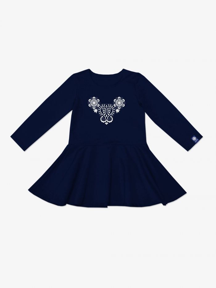 Dievčenské šaty s dlhým rukávom