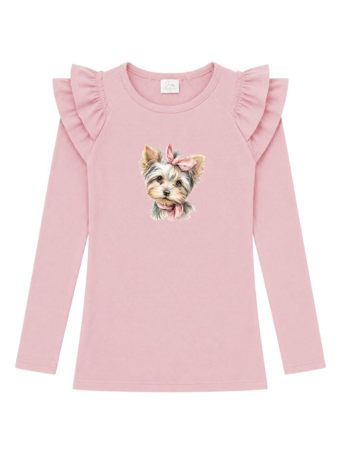 Dievčenské tričko CUTE DOG s dlhým rukávom