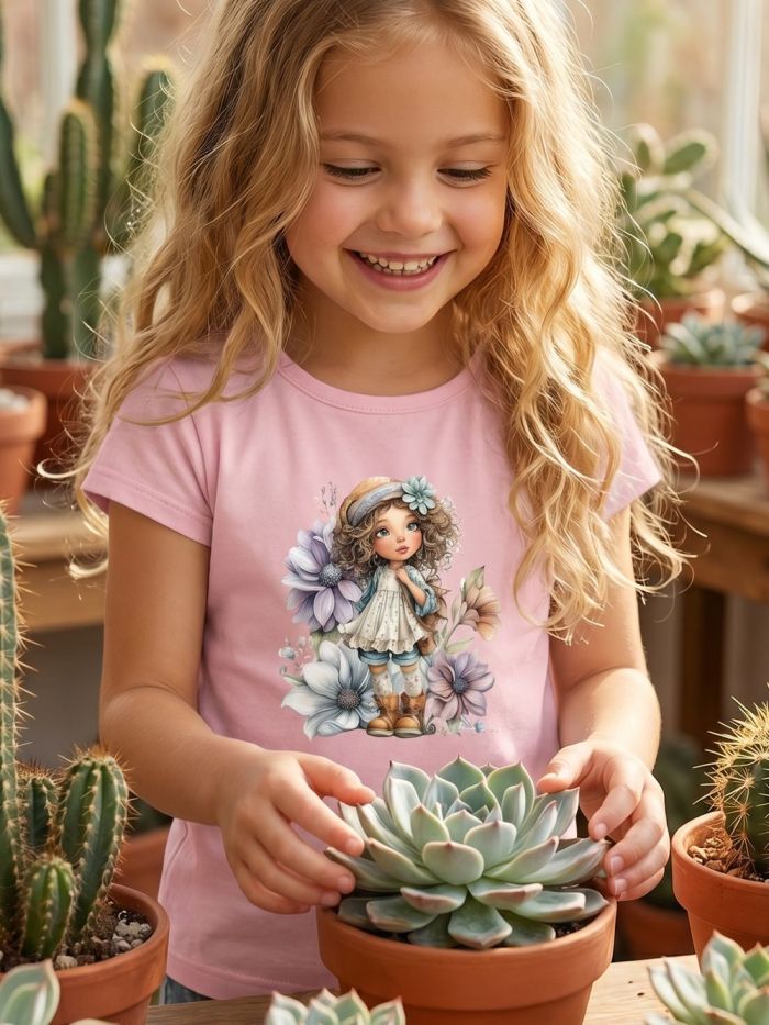 Dievčenské tričko FLOWER GIRL s krátkym rukávom