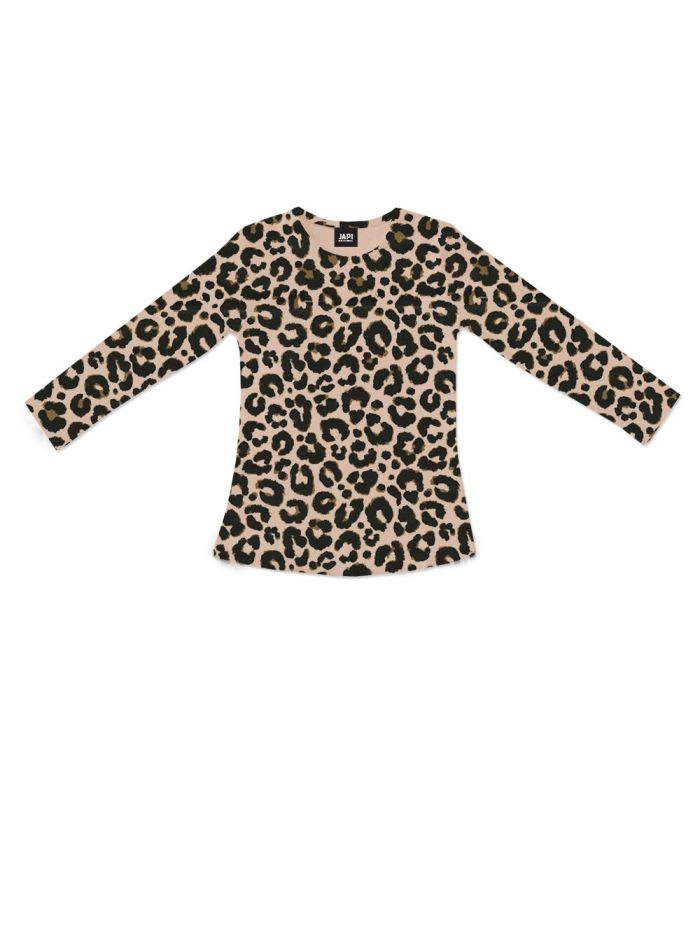 Dievčenské tričko LEOPARD s dlhým rukávom