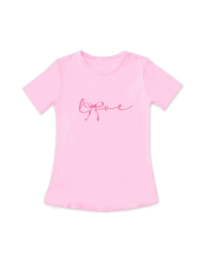 Dievčenské tričko LOVE RIBBON s krátkym rukávom