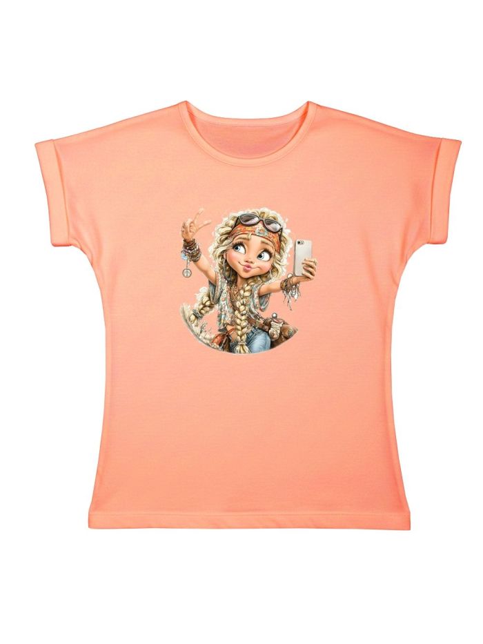 Dievčenské tričko SPIRIT SELFIE s krátkym rukávom