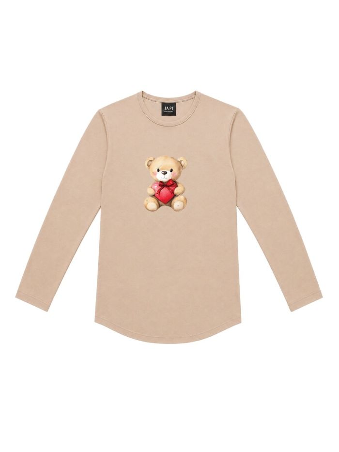 Dievčenské tričko TEDDY LOVE s dlhým rukávom