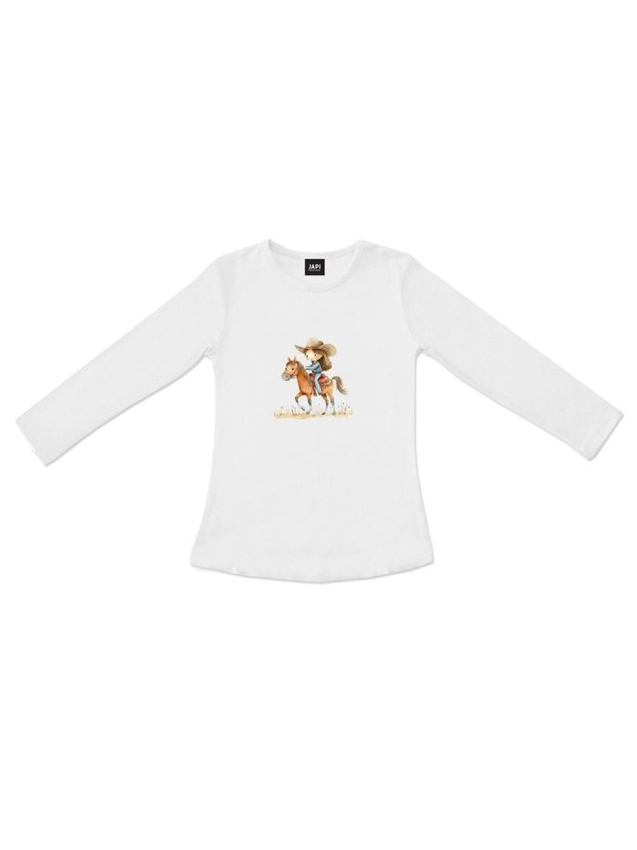 Dievčenské tričko WESTERN s dlhým rukávom