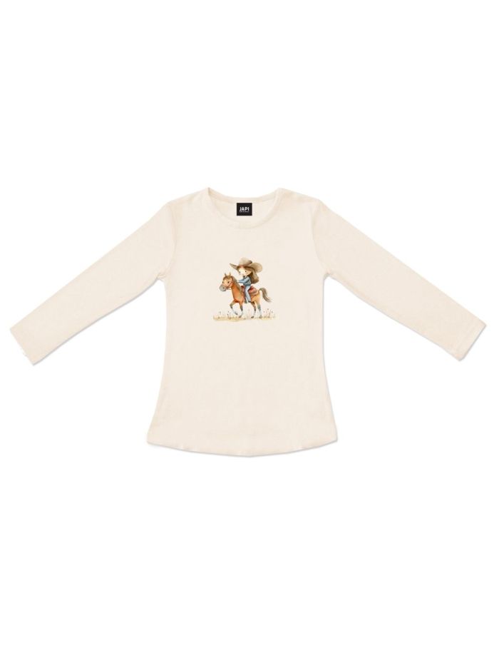Dievčenské tričko WESTERN s dlhým rukávom