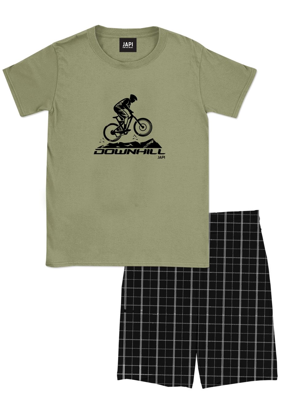 Pánske pyžamo DOWNHILL s krátkym rukávom