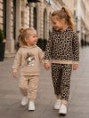Dievčenská mikina 1F s kapucou LEOPARD