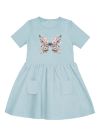 Dievčenské šaty BUTTERFLY s krátkym rukávom