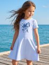 Dievčenské šaty CHIC in BLUE s krátkym rukávom