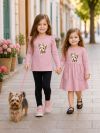 Dievčenské šaty CUTE DOG s dlhým rukávom