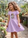Dievčenské šaty FLOWER GIRL s krátkym rukávom