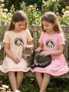 Dievčenské šaty GIRL and CAT s krátkym rukávom