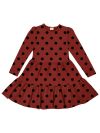 Dievčenské šaty ROMANTIC DOTS s dlhým rukávom