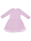 Dievčenské šaty tyl 1F GIRLS COLORS s dlhým rukávom