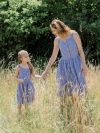 modré šaty pre mamu a dcéru